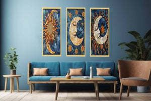 3 Piece Sun & moon Painting Set