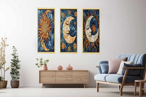 3 Piece Sun & moon Painting Set