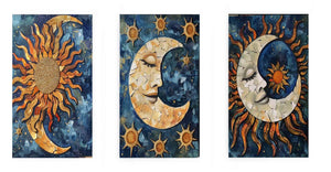 3 Piece Sun & moon Painting Set