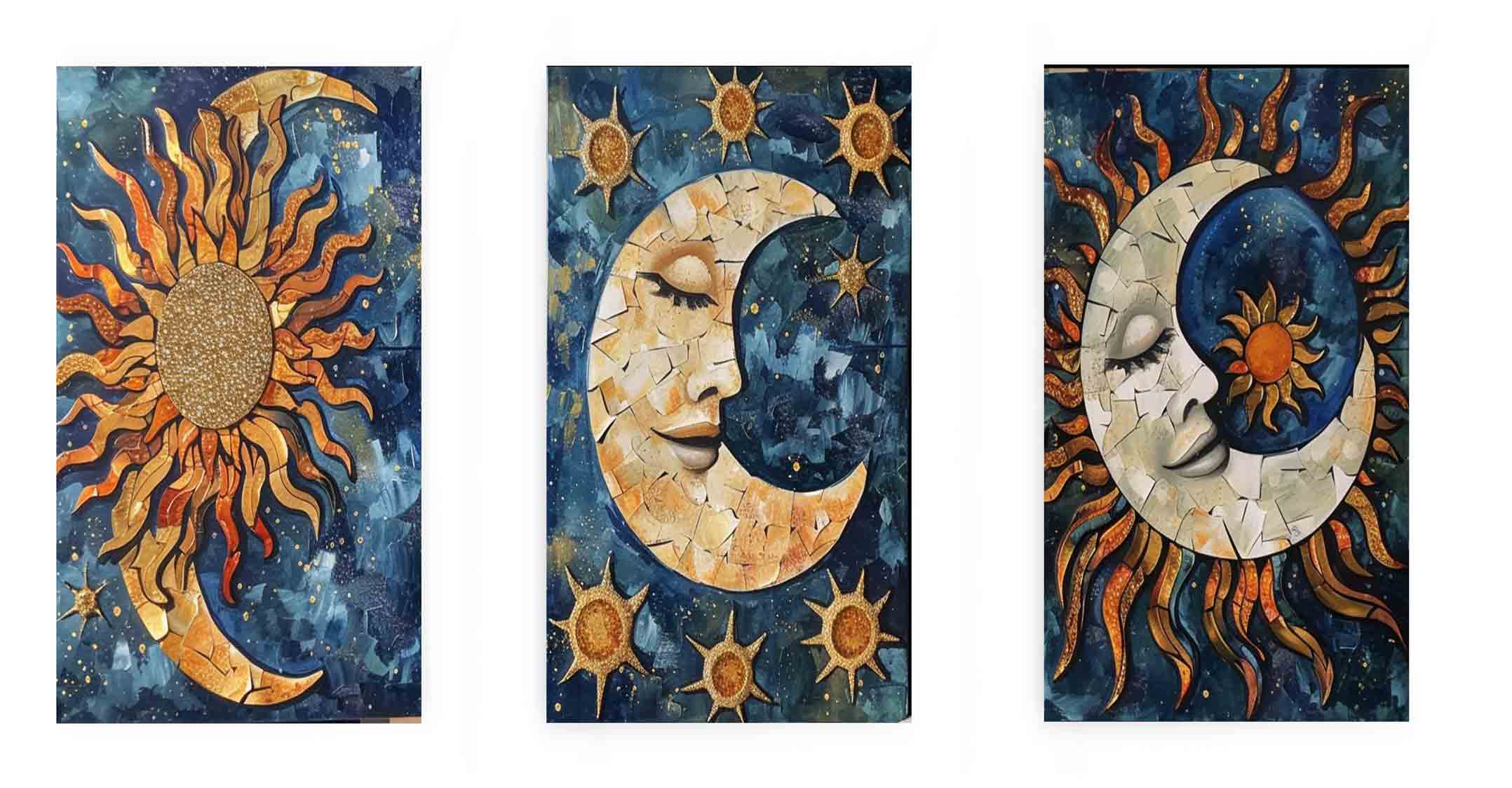 3 Piece Sun & moon Painting Set