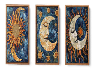 3 Piece Sun & moon Painting Set