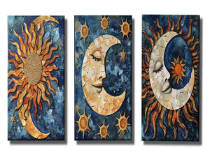 3 Piece Sun & moon Painting Set