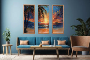 3 Piece Beach Art Painting