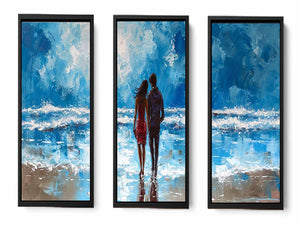 3 Piece Couple Art Beach Painting