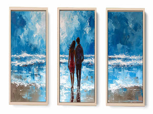 3 Piece Couple Art Beach Painting