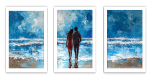 3 Piece Couple Art Beach Painting