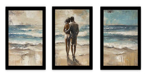 Couple Love Beach Painting Set of 3