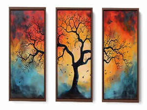 3 Piece Tree Wall Art Painting Set