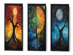 3 Panel Circle Art Painting