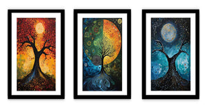 3 Panel Circle Art Painting