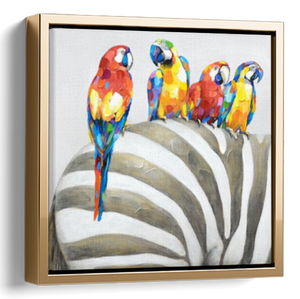 Parrot and Zebra Art Painting