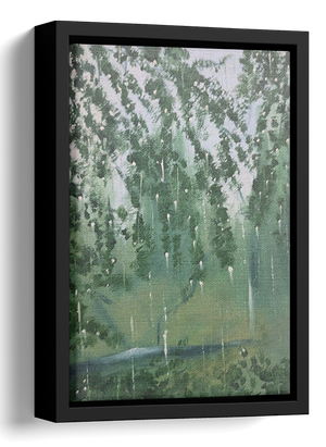 Rain in Forest Oil Painting