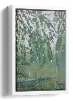 Rain in Forest Oil Painting