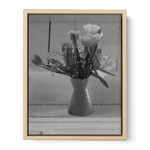 Black And White Flower Vase Painting