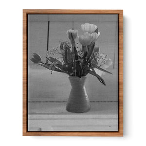 Black And White Flower Vase Painting