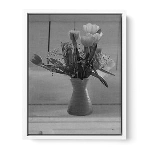 Black And White Flower Vase Painting