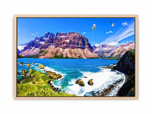Mountain Beach Painting