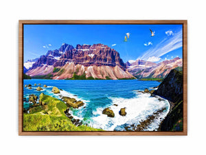 Mountain Beach Painting
