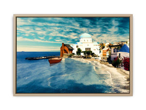 Santorini Beach Painting