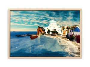 Santorini Beach Painting