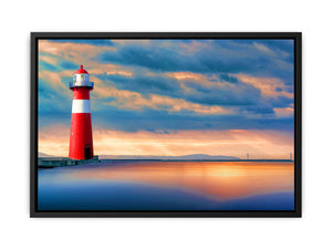 Lighthouse Sunset Painting