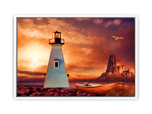 Vinatge Lighthouse Painting