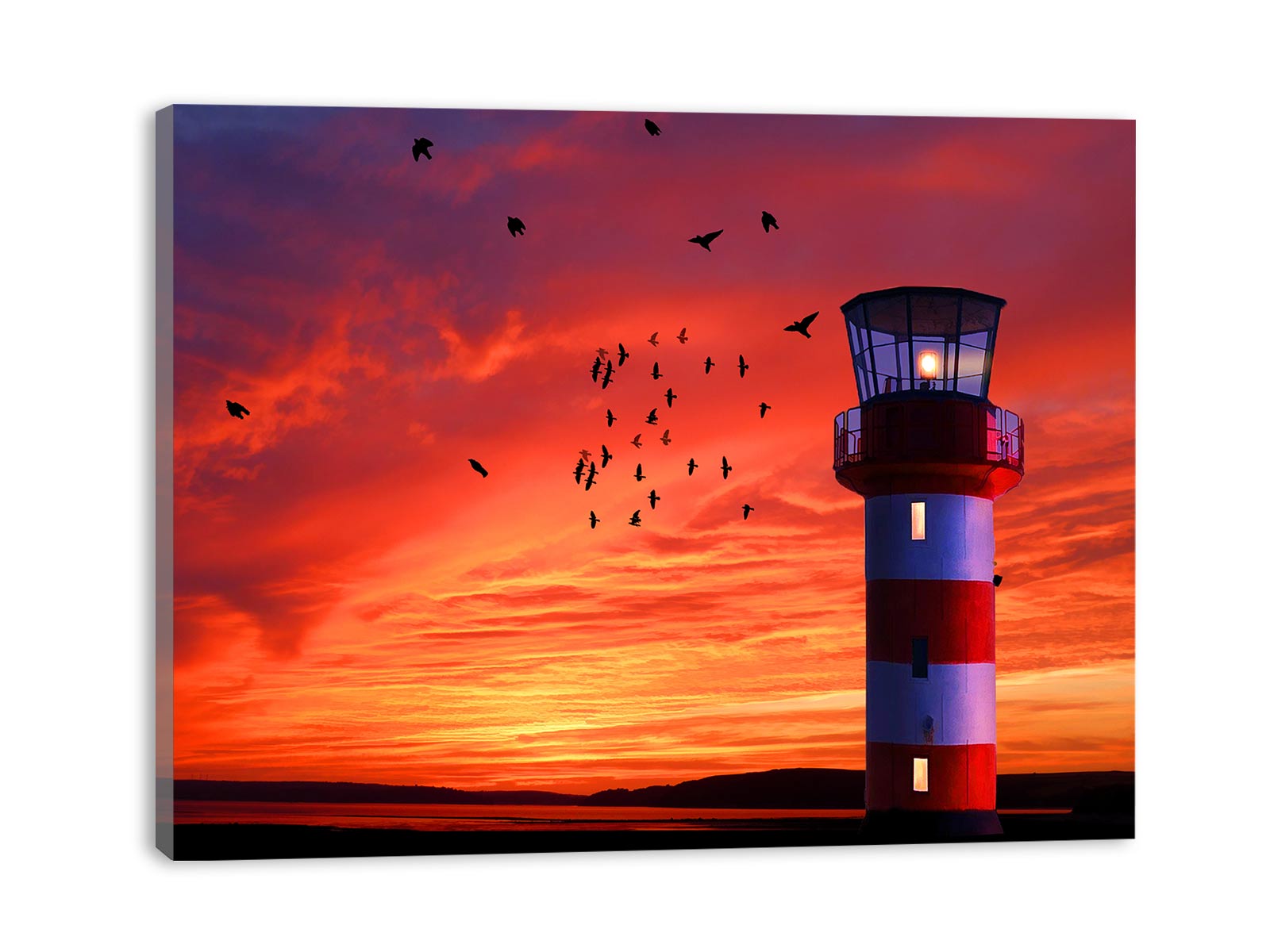 Lighthouse Sunset Painting 2