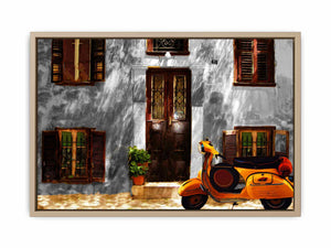 Vespa at Door Painting