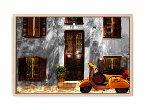 Vespa at Door Painting