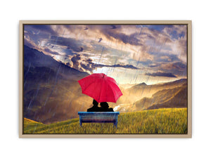 Red Umbrella Painting