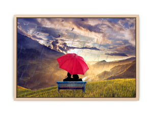 Red Umbrella Painting