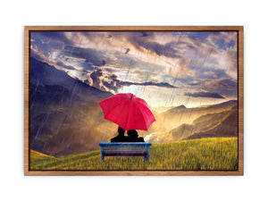 Red Umbrella Painting