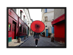 Women Red Umbrella Painting