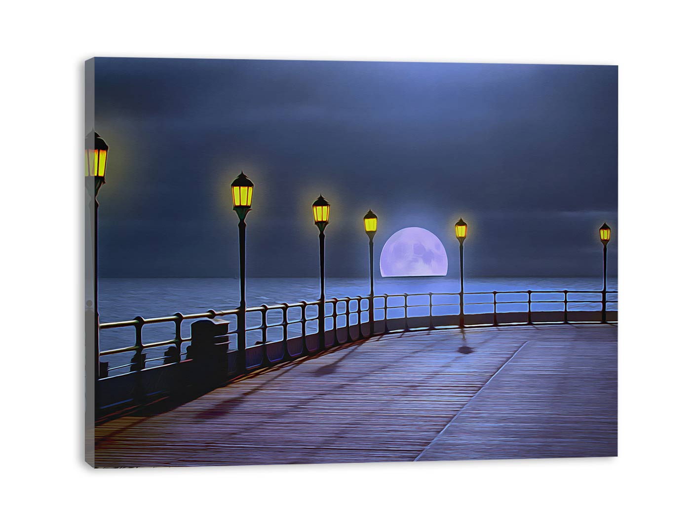Beach Side Moon Walk Painting
