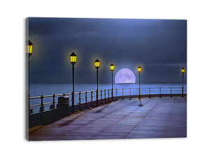 Beach Side Moon Walk Painting