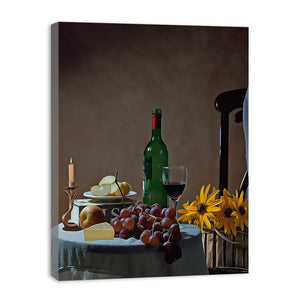 Vintage Wine Glass Painting