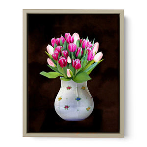 Pink Flower Vase Painting