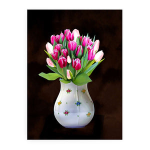 Pink Flower Vase Painting