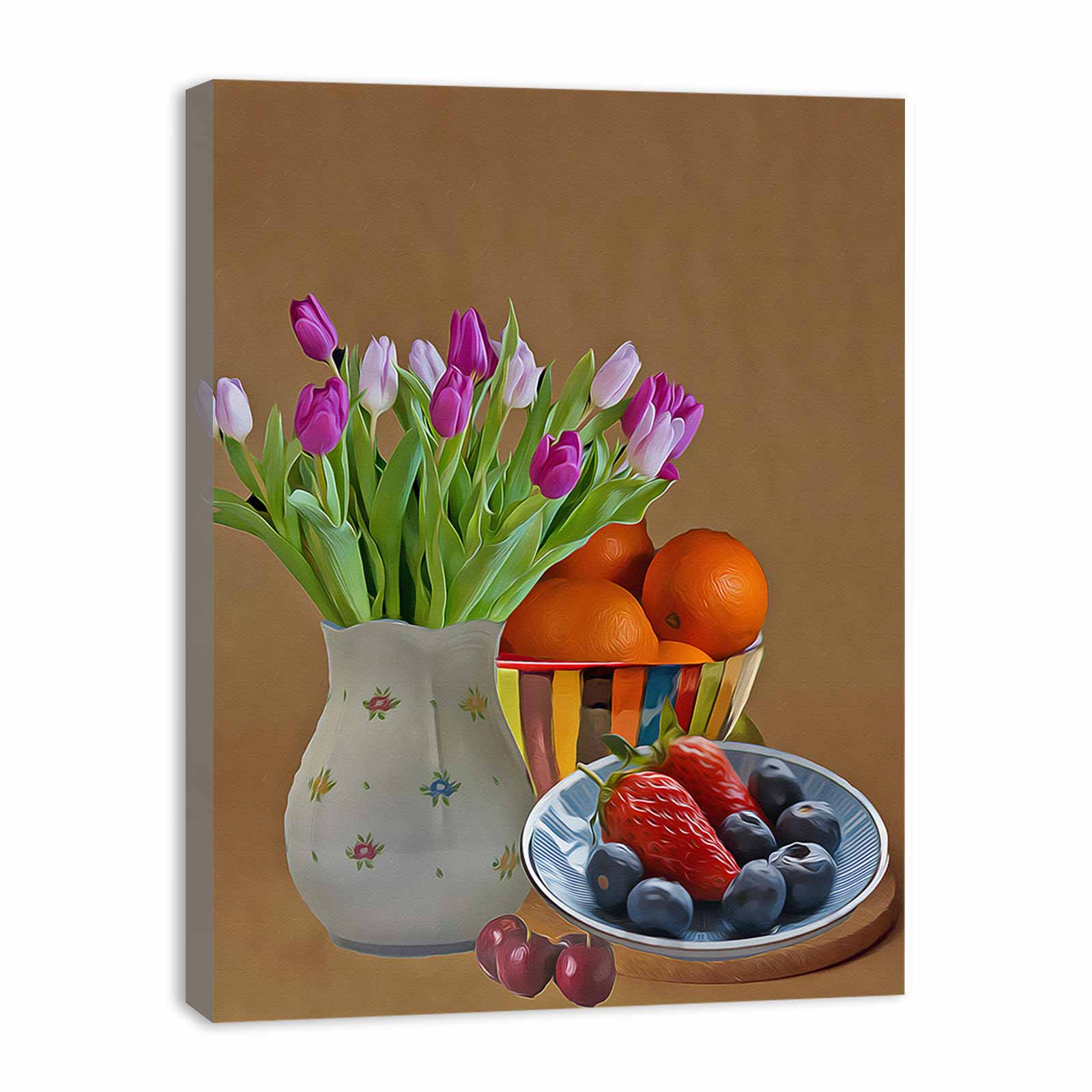 Flower Plate Still Life Painting