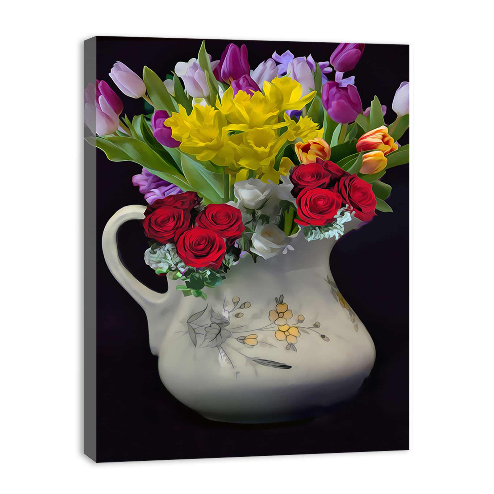 Colorful Flower and Vase Painting