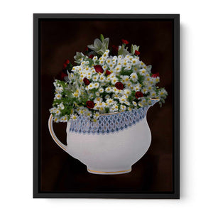 White Yellow Flowers Painting