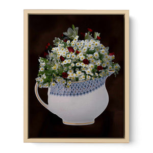 White Yellow Flowers Painting