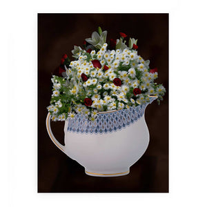 White Yellow Flowers Painting
