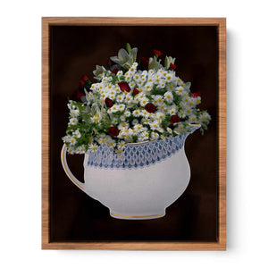 White Yellow Flowers Painting