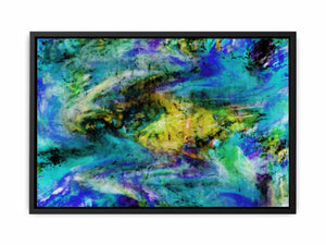 Yellow Blue Abstract Painting