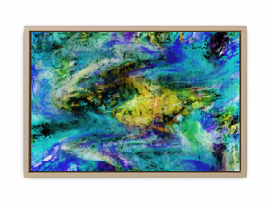 Yellow Blue Abstract Painting