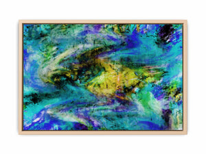 Yellow Blue Abstract Painting