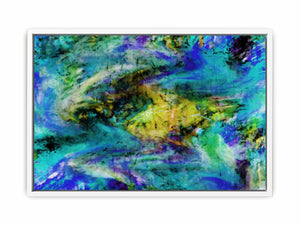 Yellow Blue Abstract Painting