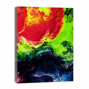 Green Red Abstract Painting