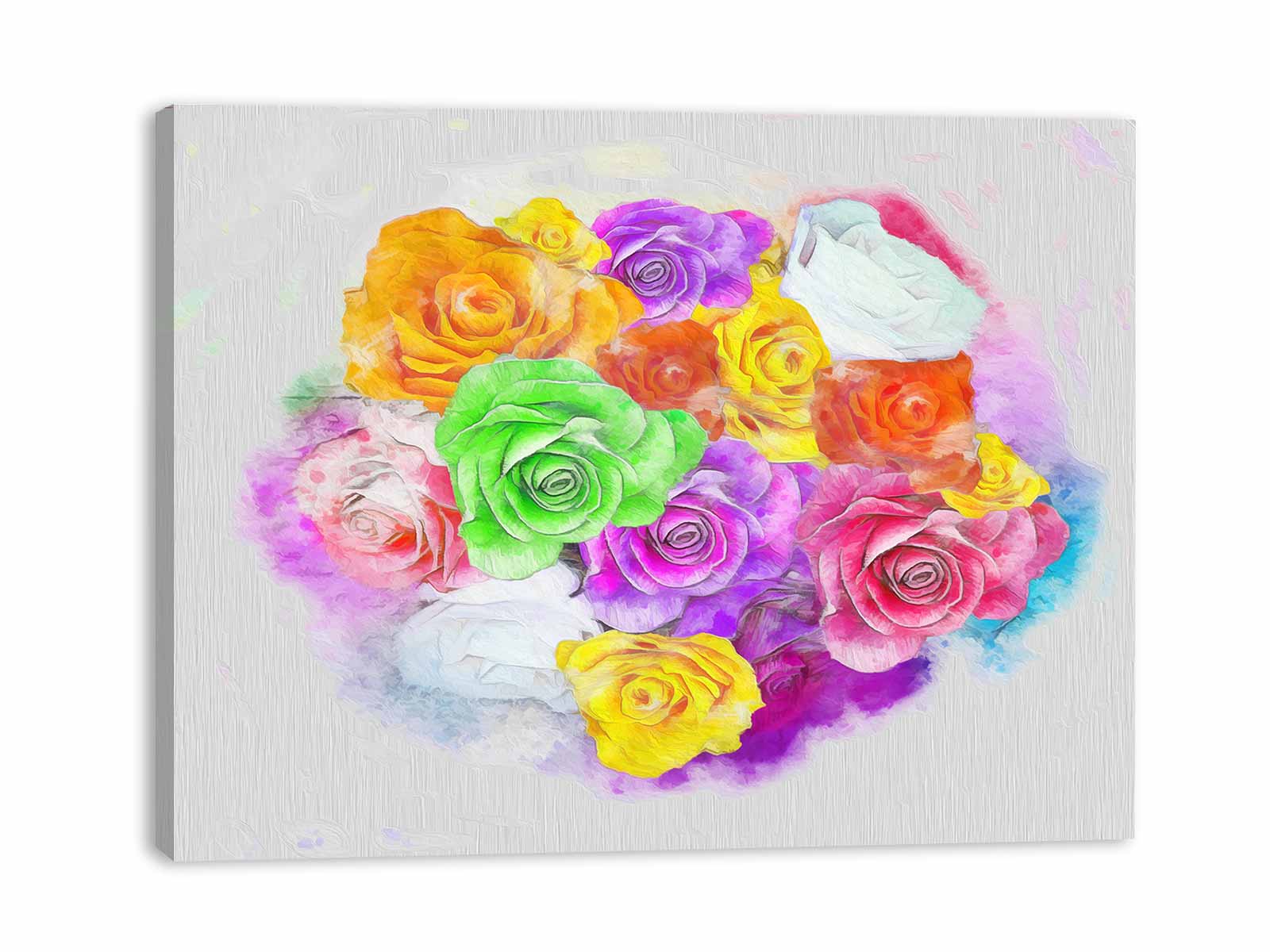 Rainbow Rose Painting
